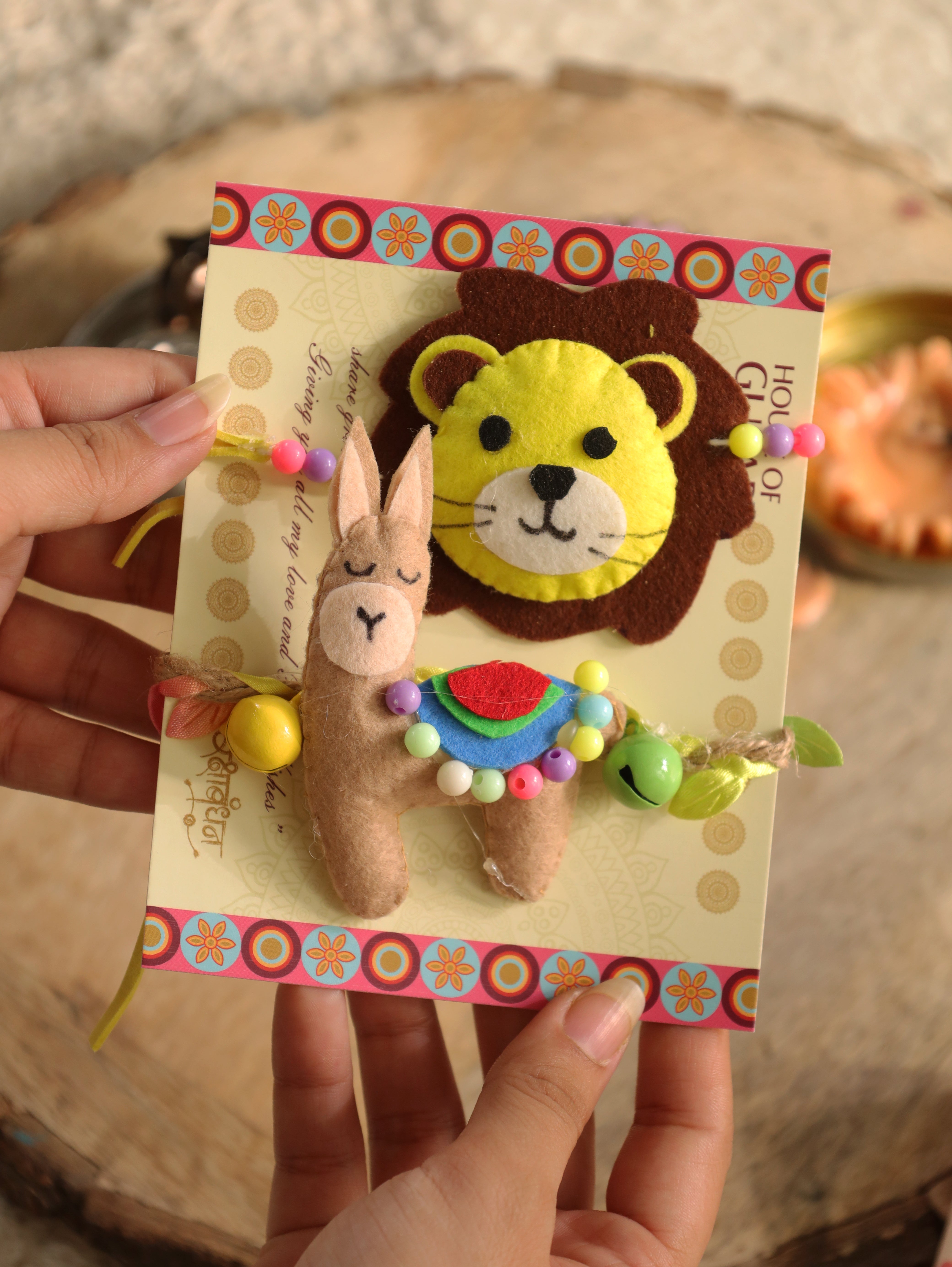 Kids Cute Rakhi Gift Box– Designer Rakhi Set with Roli Chawal for Raksha Bandhan