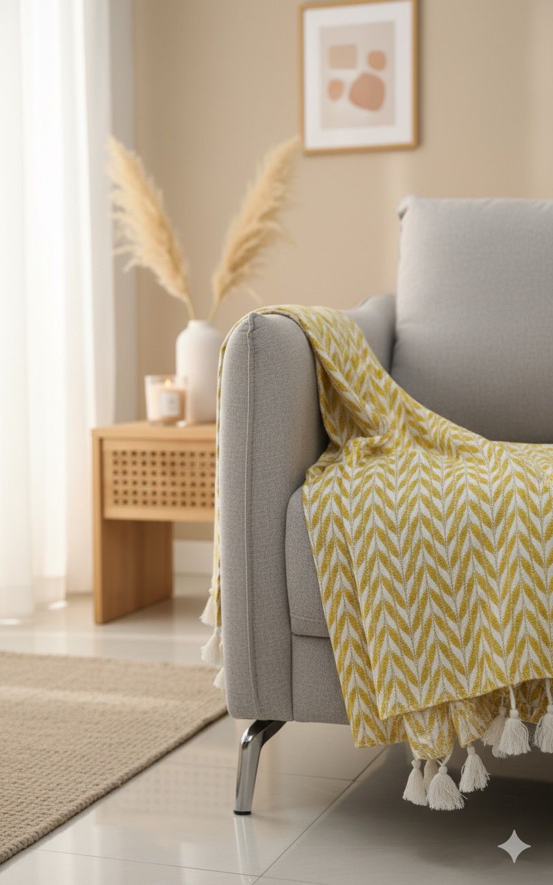 Bohemian Cotton Throw - 55X70 Inches