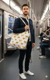 Handblock Printed Quilted Tote Bag without zip/button 17x18x 6 inches