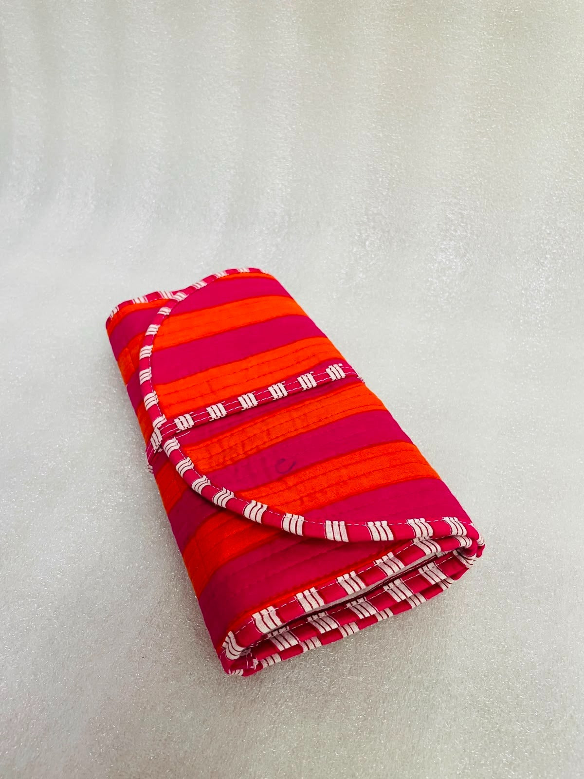 Handcrafted Travel Jewelry Organizer Roll | Artisan Fabric Jewelry Pouch