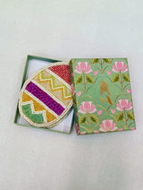 Diwali Gift Box – Set of 6 Handcrafted Beaded Coasters