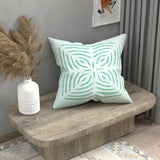 Handmade cotton applique work cushion cover - 16 X16 Inches
