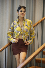 Gond Inspired Print 100% Cotton Full Sleeves Women's Shirt