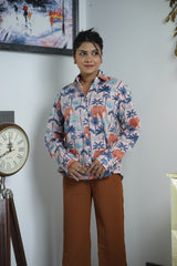 Safari on Pink  Print 100% Cotton Full Sleeves Women's Shirt
