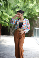 Ek Anar Sau Bimar Print 100% Cotton Full Sleeves Women's Shirt