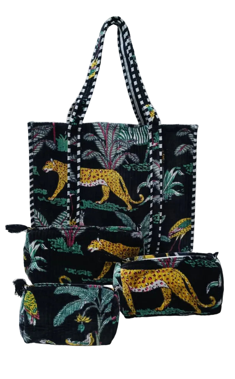 Tote Bag with set of 3 Pouches