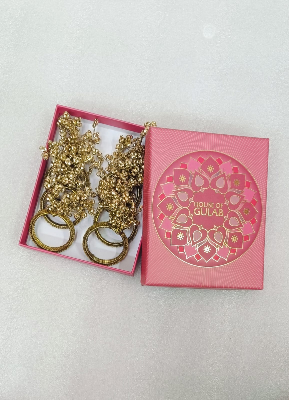 Handcrafted Fancy Beaded Napkin Ring Set of 6 – Perfect for Dining & Parties