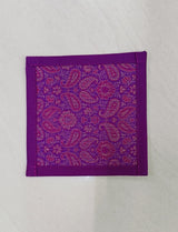 Diwali Gift Box with Banarasi Zari Table Runner, Set Of 6 Mats, 6 coaster, 6 inch Metal Urli