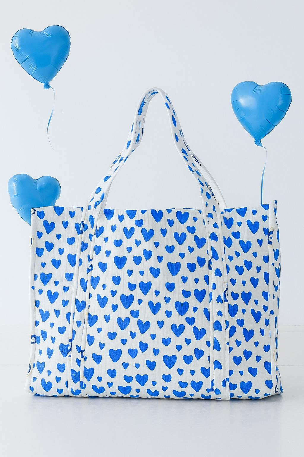 Handblock Printed Quilted Tote Bag without zip/button 17x18x 6 inches