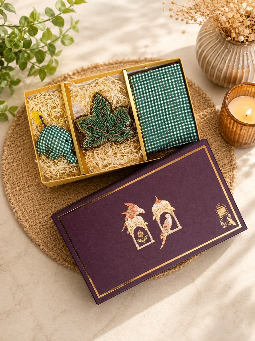 Premium Gulab Gift Box – Keychain, Coasters & Diary Set