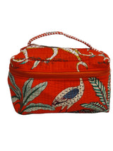 Handcrafted Quilted Makeup Organizer Bag | Cosmetic & Travel Vanity Case - 9x6.5x6.2 inches