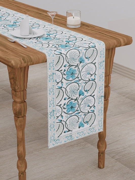 Handblock printed Table runner - 12X70 inch