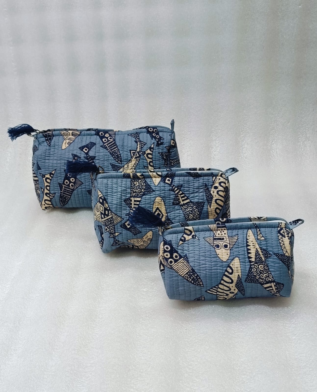 Cotton Tote Bag with Zip & Pouch Combo