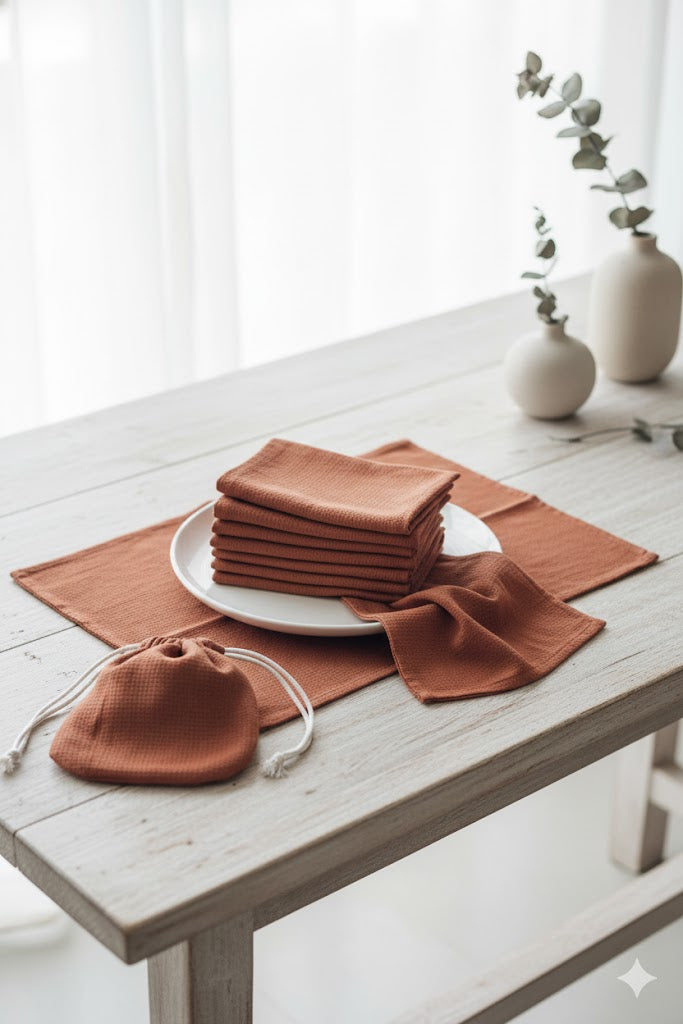 Napkin Set of 6 with Potli Bag