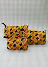 Set of 3 cosmetic bag/pouches with waterproof lining