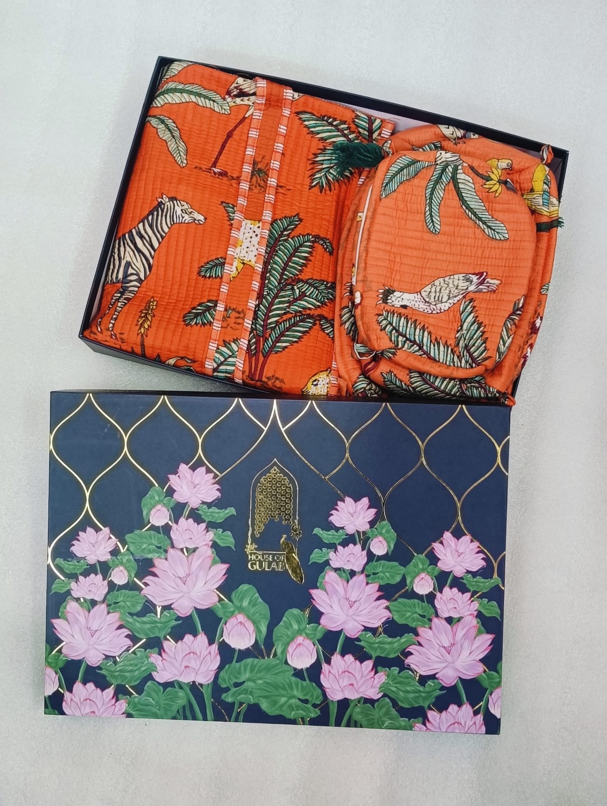 Diwali Gift Box – Stylish Tote Bag with 3 Coordinated Utility Pouches