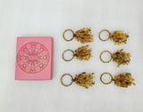 Handcrafted Fancy Beaded Napkin Ring Set of 6 – Perfect for Dining & Parties