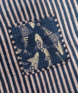 Handblock Printed Quilted Tote Bag with concealed zip ( 17x18x 6 inches)