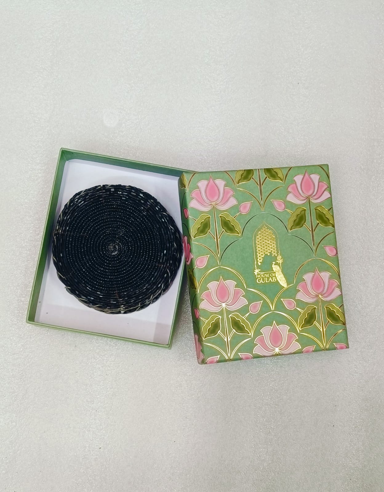 Diwali Gift Box – Set of 6 Handcrafted Beaded Coasters