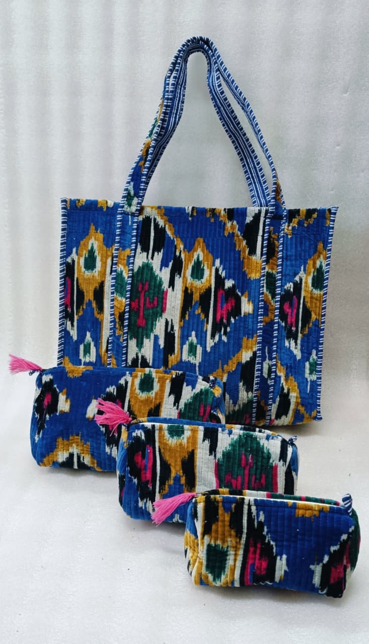 Tote Bag with set of 3 Pouches