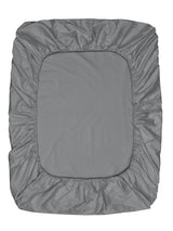 Fitted Bedsheets with elastic and 2 Pillow Covers - Light Grey