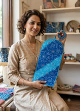 Handcrafted Travel Jewelry Organizer Roll | Artisan Fabric Jewelry Pouch