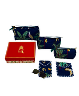Rakhi Gift Box – Set of 5 Utility Pouches (3 Makeup Pouches, 1 Sunglass Pouch, 1 Sanitary Napkin Pouch)