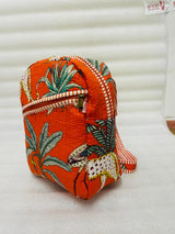 Handcrafted Quilted Cotton One Strap Backpack - 12x9.5x4.5 Inches