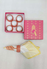 Handcrafted Fancy Beaded Napkin Ring Set of 6 – Perfect for Dining & Parties