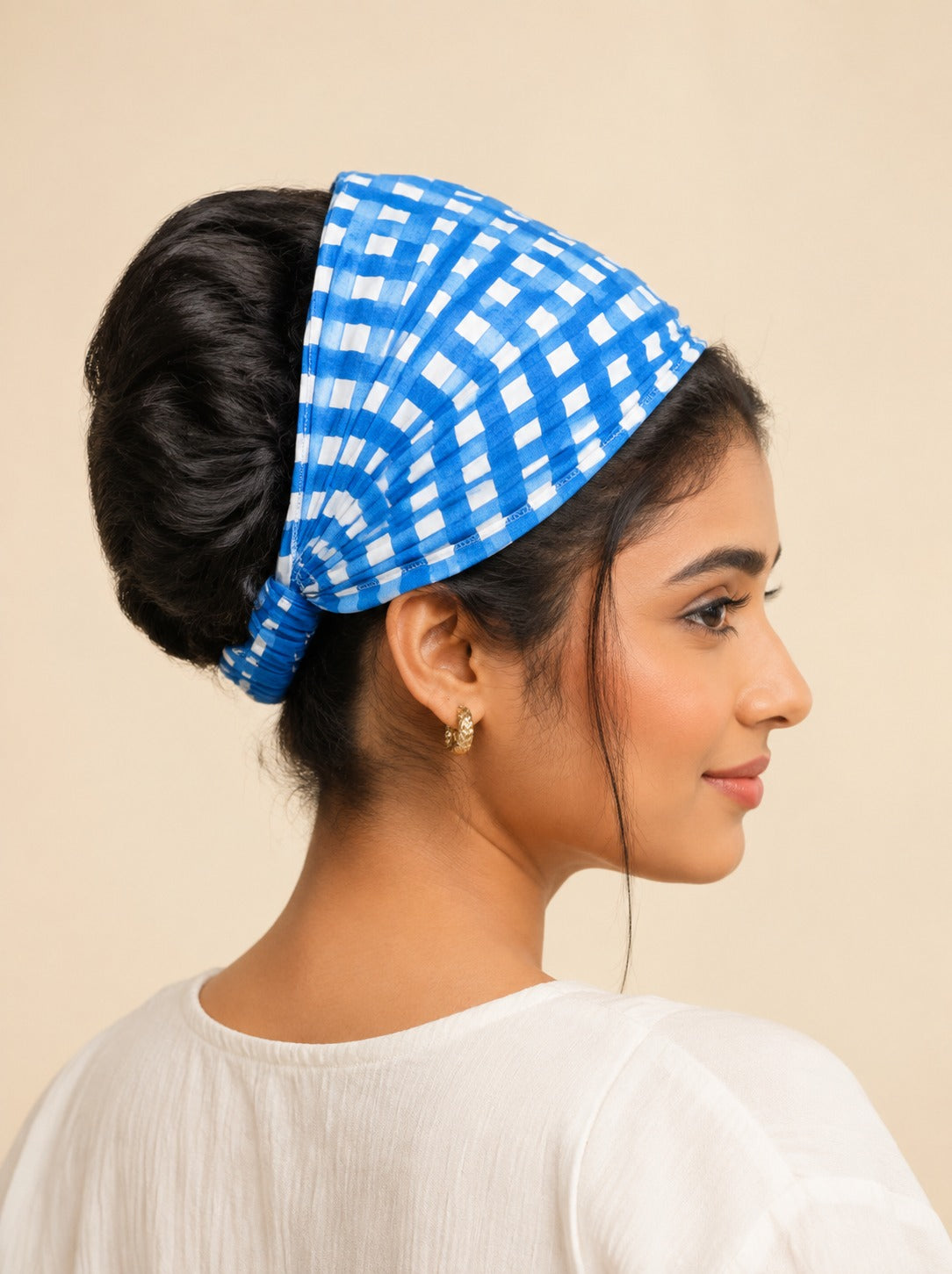 Gift Box With Handblock Print Cotton Robe Gift Set with Sleep Mask, Slippers & Headband