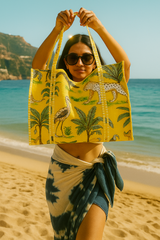 Handblock Printed Quilted Tote Bag without zip/button 17x18x 6 inches