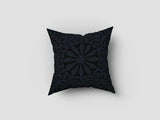 Handmade cotton applique work cushion cover - 16 X16 Inches