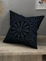 Handmade cotton applique work cushion cover - 16 X16 Inches