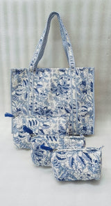 Tote Bag with set of 3 Pouches