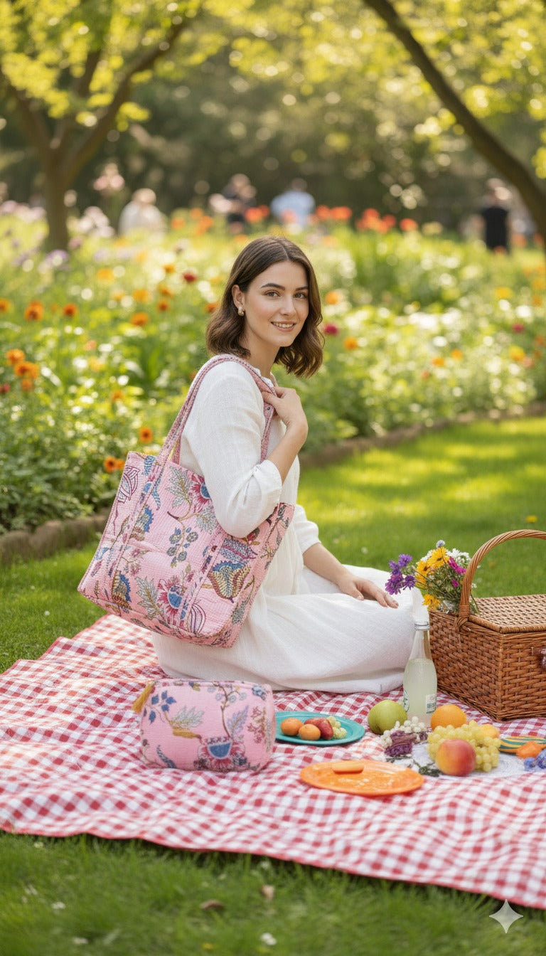 Tote Bag with set of 3 Pouches