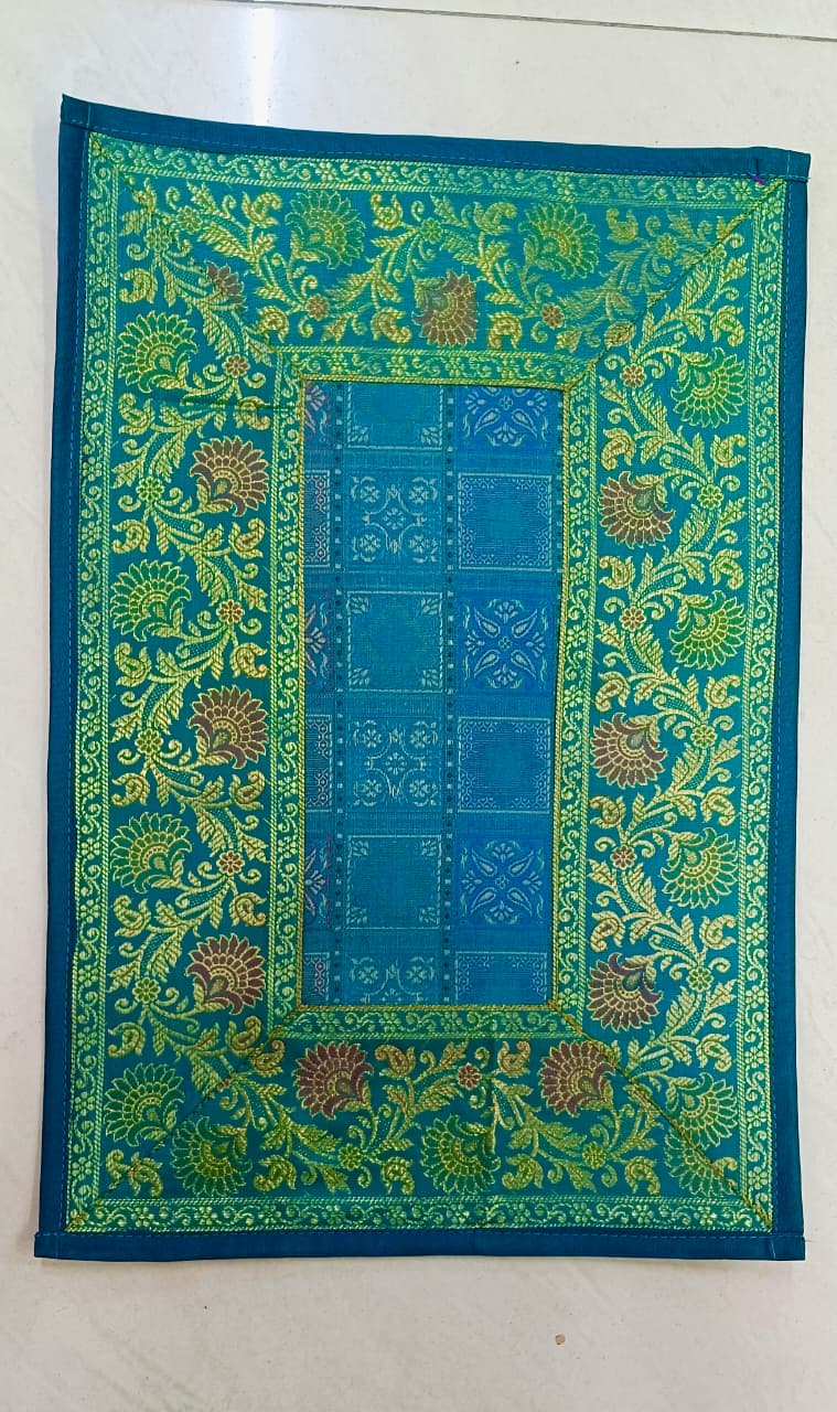 Banarasi Table Set with 1 Runner, 6 mats and 6 coasters