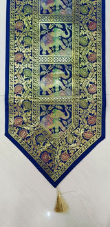 Gift Box with Banarasi Zari Table Runner, Set Of 6 Mats, 6 coaster