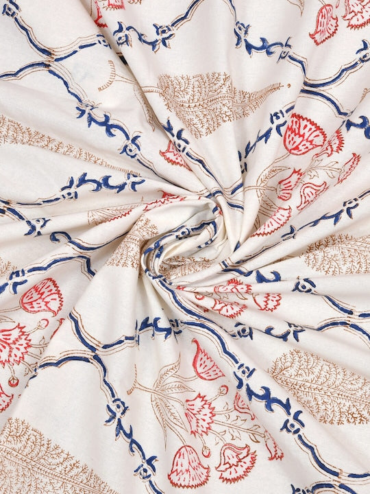 Handblock Printed Table Cover - 6 Seater (60X90 Inches)