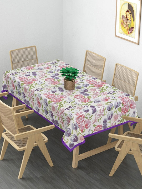 Canvas Cotton Table Cloth 60X90 Inches - 6 Seater Dining Table
