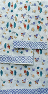 Kids Gift Set - Handblock Printed Towels - 1 Bath + 2 Hand Towels
