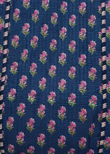 Handblock Printed Quilted Tote Bag without zip/button 17x18x 6 inches