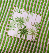 Handblock Printed Quilted Tote Bag without zip/button 17x18x 6 inches