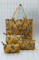 Tote Bag with set of 3 Pouches