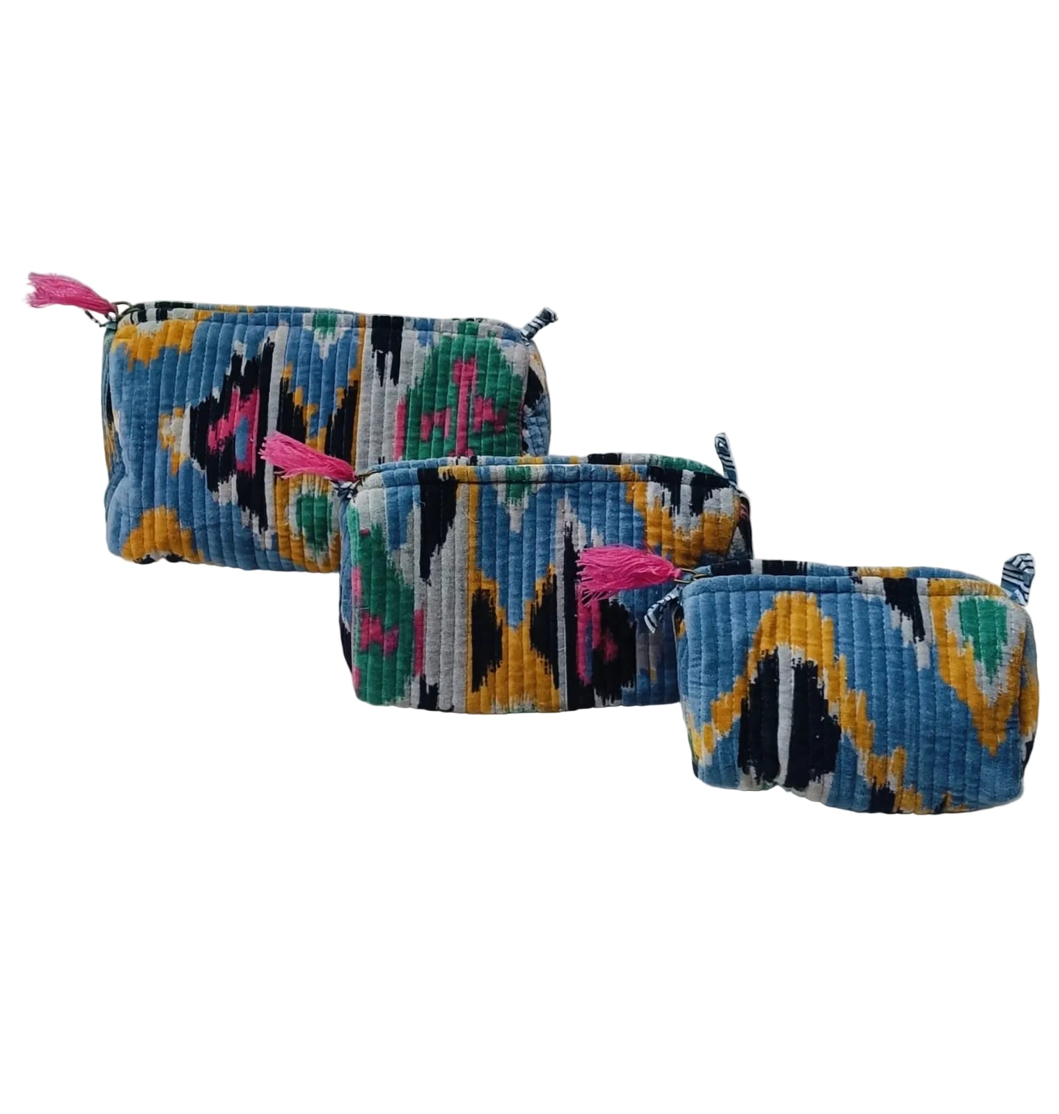 Set of 3 cosmetic bag/pouches