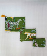 Set of 3 cosmetic Flat pouches
