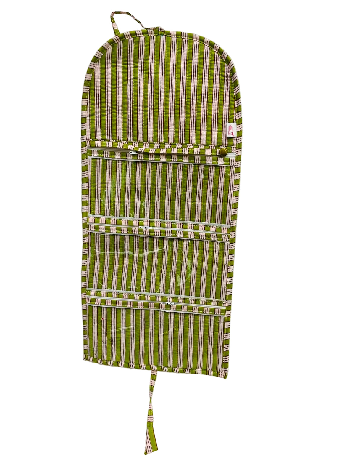 Handcrafted Travel Jewelry Organizer Roll | Artisan Fabric Jewelry Pouch