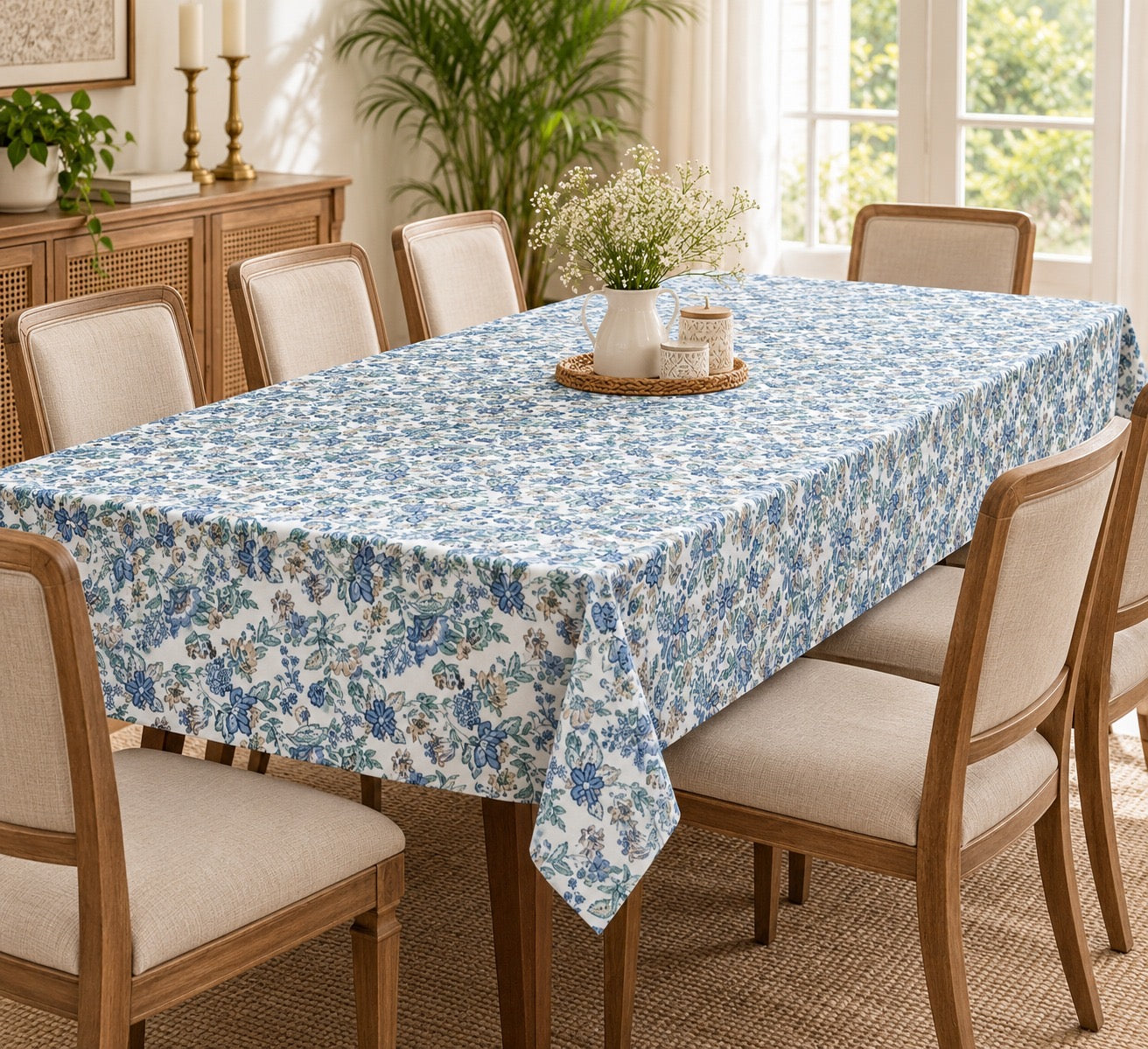 Canvas Cotton Table Cloth 4 -8 Seater Dining Table/Centre Table