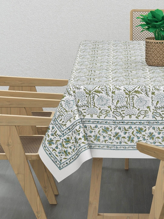 Handblock printed Canvas Cotton Table Cloth 60X90 Inches - 6 Seater Dining Table (Copy)