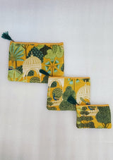Set of 3 cosmetic Flat pouches