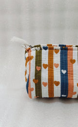 Set of 3 cosmetic bag/pouches with waterproof lining